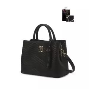 닥스 ACC DCBA1F366BKN-E 여성 토트백 캔버스 블랙 칼라일 가죽 스몰 DCBA2F366 LE1207547985