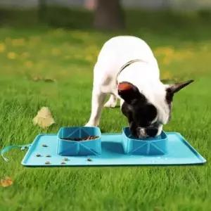 휴대용 강아지 밥그릇 강아지 고양이 애견 식기 실리콘 접이식 물그릇 반려동물 강아지 물그릇 고양이