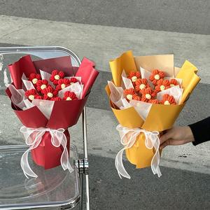 크로셰꽃다발 손뜨개 꽃다발 졸업 수제 생일 선물 웨딩 파티 장식