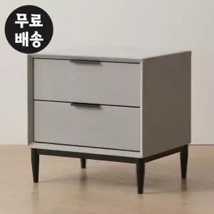 벨로 패브릭 침대 협탁 테이블 2단 서랍장(그레이)