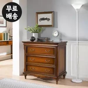 르랑 엔틱 서랍장 원목 3단 안방 거실 옷 체스트(900)