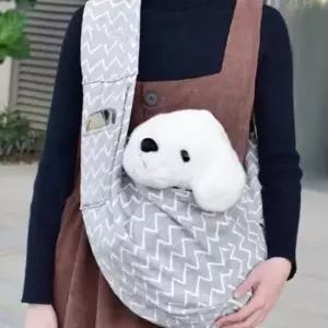 지그재그 패턴 애완동물 슬링백 이동가방 애견 캐리어