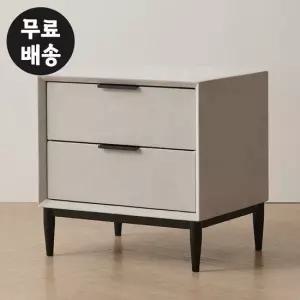 벨로 패브릭 침대 협탁 2단 서랍장(라이트그레이)