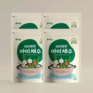 퓨어잇 마미편한 아이채수 4팩 이유식 육수 국내산 야채 로스팅 채소 유아식 국물