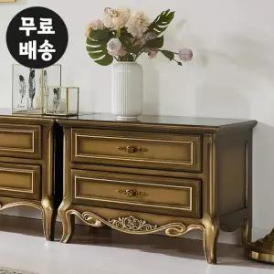 디온 마호가니 원목 엔틱 2단 서랍장 협탁 거실 명품