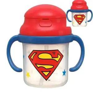 슈퍼맨 양손잡이 유아빨대컵 스트로 캐릭터 230ml