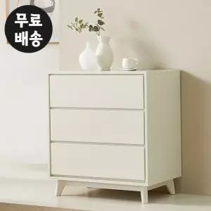 레체 3단 서랍장 높은 안방 옷장 미니 서랍(800/크림)