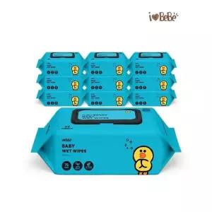 [아이러브베베]라인프렌즈 샐리 레이온100% 75g 77매 10팩 캡형 아기물티슈