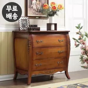 로딘 엔틱 서랍장 원목 3단 체스트 서랍 미니(900)