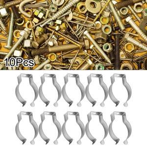 10pcs 헤비듀티 도구 스프링 테리 클립 실버 스테인레스 스틸 클램프 하드웨어 액세서리 6mm/10mm/12mm/16m