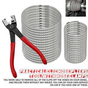 30개 유니버설 조절식 20-50mm 50-120mm 액슬 CV 조인트 부트 클램프 스테인리스 스틸 드라이브샤프트 크림