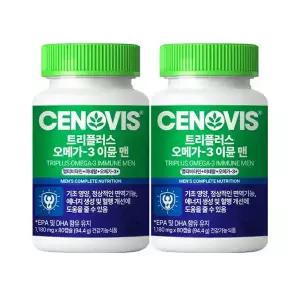 세노비스 트리플러스 멀티비타민 오메가3 이뮨 남성 80캡슐, 2개