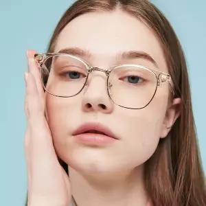 [리끌로우][최초판매가 : 39,000원] RECLOW E386 CRYSTAL PINK 청광렌즈 VER 안경