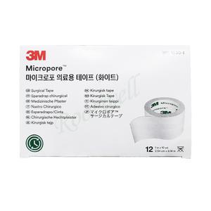 3M 마이크로포 의료용테이프(화이트/12개)x1박스