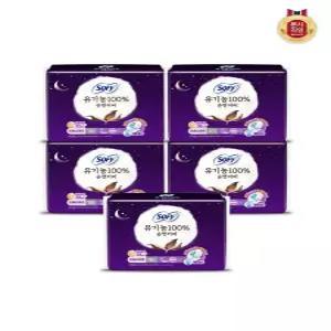 [쏘피]바디피트 유기농순면 생리대 오버나이트 10P x 5팩