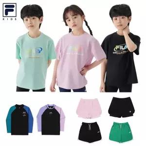 [휠라키즈](천안아산점)[특가할인]휠라키즈 여름상품 균일가 모음[반팔,반바지,래쉬가드,수영복]