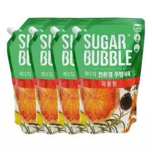 슈가버블 친환경 에코 주방세제 자몽 1.2L x4