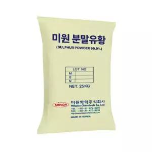 농사의달인 미원 분말유황 25kg 순도 99.9% 토양개량 토양살균