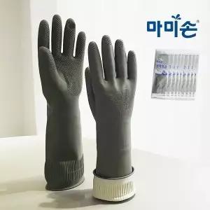 마미손 칼라 고무장갑 그레이 중 (M) 회색 x 10개