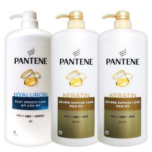 팬틴 실키스무드 케어 샴푸1200ml+극손상컨디셔너x2개