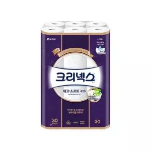 [하프클럽/크리넥스]크리넥스 3겹 데코&소프트 30M 30롤 0125803