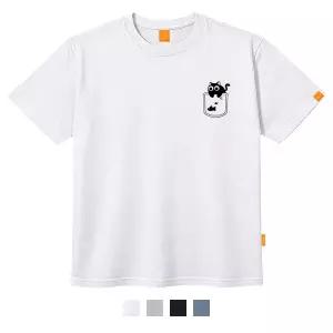 [엘라모] 포켓-냥 반팔 티셔츠 남녀공용 빅사이즈 S~4XL