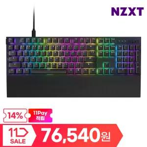 NZXT FUNCTION 2 FULL 블랙 게이밍키보드 기계식키보드 유선 펑션2 [14%][76,540 WON + 11pay 추가 지급]