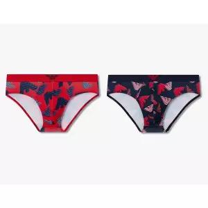 [EMPORIO ARMANI](강남점)남성 3D 이글 패턴 폴리 브리프 2종 SET(0815311042,0815311044)