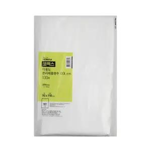 코멕스 다용도 분리배출봉투 100L 평판 투명 100매 비닐 봉지 재활용 분리수거 쓰레기 봉투