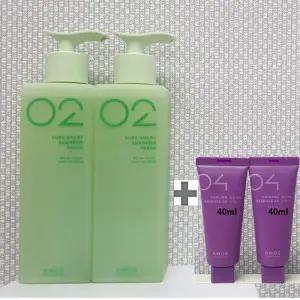 아모스 퓨어스마트 샴푸 프레시 500g x2(1000g) + 휴대용 컬링 에센스 40mlx2개(80ml) 1set