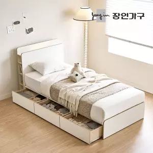 (무료배송) 드림업 LED 수납 헤드 미니 원룸 서랍형 싱글 침대 프레임 S+본넬
