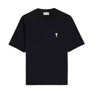 26SS 아미 남성 스몰 하트 로고 라이트 코튼 반팔 티셔츠 블랙 HTS346 724 045