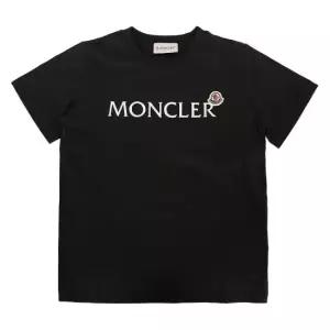 몽클레어 26SS 키즈 로고 반팔티 블랙 8C00010 89AFV 999 8-10Y