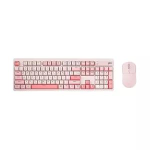 지클릭커 오피스프로 WMK515 사일런스 M 무소음 무선 블루투스 키보드 마우스 세트 104키 Coral