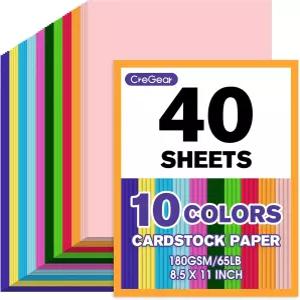 C 40매 컬러 카드 스톡 프린터 용지 85 x 0가지 다양한 80gsm/65파운드 멀티컬러 A4 제작용 건설