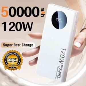 120W 50000mAh 대용량 파워뱅크 초고속 충전 휴대용 배터리 아이폰  용