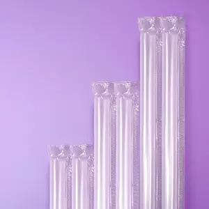 투명 버블티 스트로우 12x25cm 개별포장 일자빨대 1팩(200개)