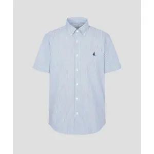 빈폴 BEANPOLE MEN 시어서커 스트라이프 반소매 셔츠 블루 BC6465C43P 251727