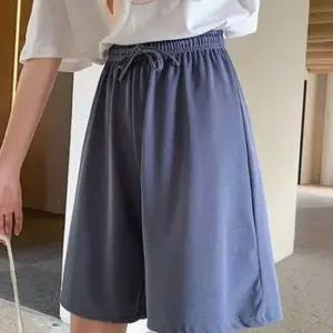 여자 여름 데일리 룩 주말 외출 5부 반바지 쿨 밴딩