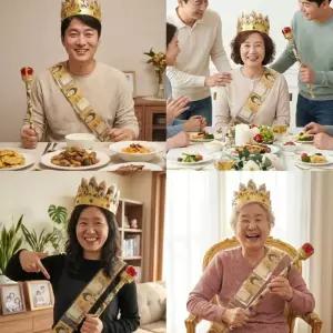 용돈이벤트 왕관 어깨띠 요술봉 세트 부모님 아내 남편 생일 깜짝 서프라이즈 선물