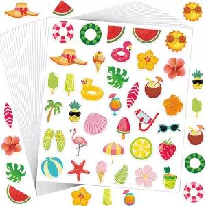 원몬 700 PCS 공예용 여름 스티커 사랑스러운 테마 트로피컬 비치 스크림 수박 병 노트북 하와이 알로하