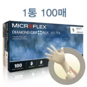 라텍스 장갑 다이아몬드 그립 플러스 L 100매 안셀