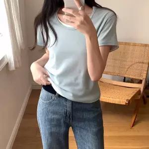 [코코블랑] 쫀쫀 모달 유넥 티셔츠
