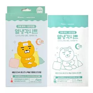 카카오프렌즈 열냉각시트 6개입 (2매입 x 3ea) 라이언 / 이마 냉찜질 해열 열내림 패치 시트