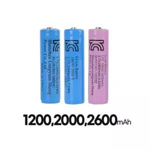 에이원18650 리튬이온 충전식배터리 2000mAh 2600mAh 보호회로 충전지