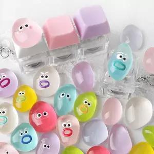비즈아이 [6422-24]아크릴 키캡파츠 탑꾸재료 조약돌 약 16~20mm 랜덤발송 ,1개