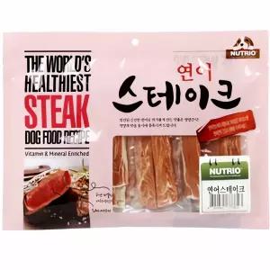 뉴트리오 연어스테이크 300g 사료 간식 생선 보충 제 애완 수제 음식 영양식 바비큐