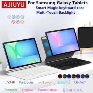 삼성 갤럭시 탭 S10 FE 10.9 SM-X520 SM-X526B 탭 S7 S8 S9 S10 FE 플러스 울트라 태블릿용 매직 키보드 케