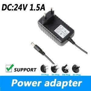24V 1.5A 전원 어댑터 110V220V DC에서 충전기 영국 플러그 AU 5.52.1mm