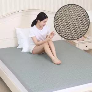 한일의료기 쿨직조 에어매쉬 침대 거실용 대자리 여름 냉감 패드 겸 카페트 쿨매트 중형 퀸 Q150x200cm